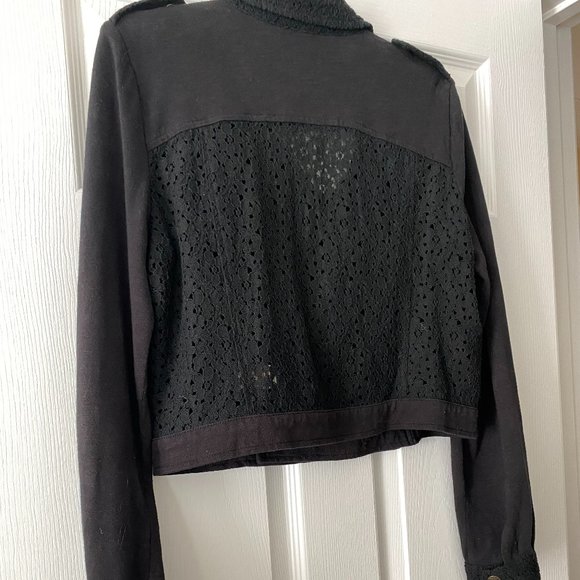 Free People Black Short Zippered Jacket - Picture 3 of 5